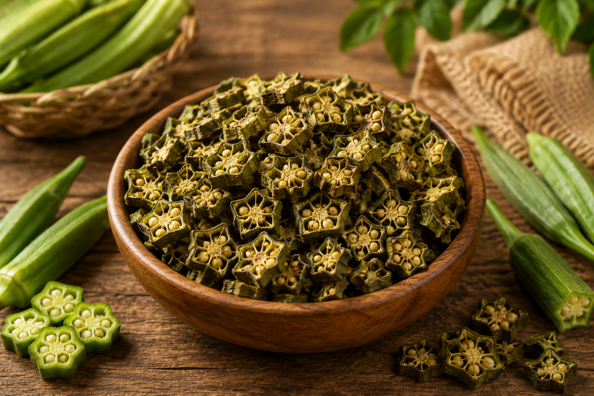 Kokan Essence Dried Okra (Bhindi) 50g | Natural Dehydrated Okra