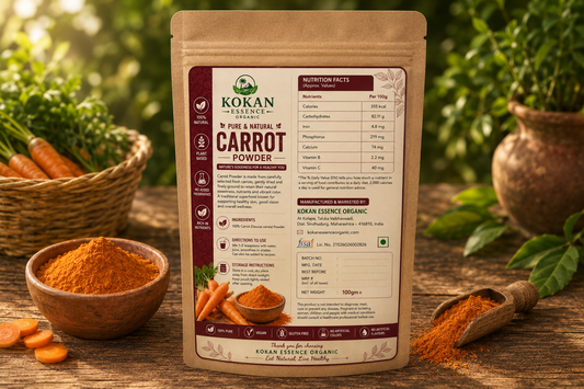 Carrot Powder 100g | 100% Pure & Natural | Kokan Essence